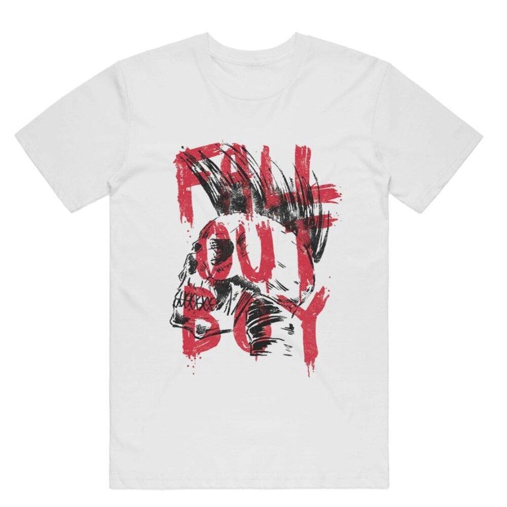 Fall Out Boy Skull Mohawk Pop Punk Graphic Unisex TShirt